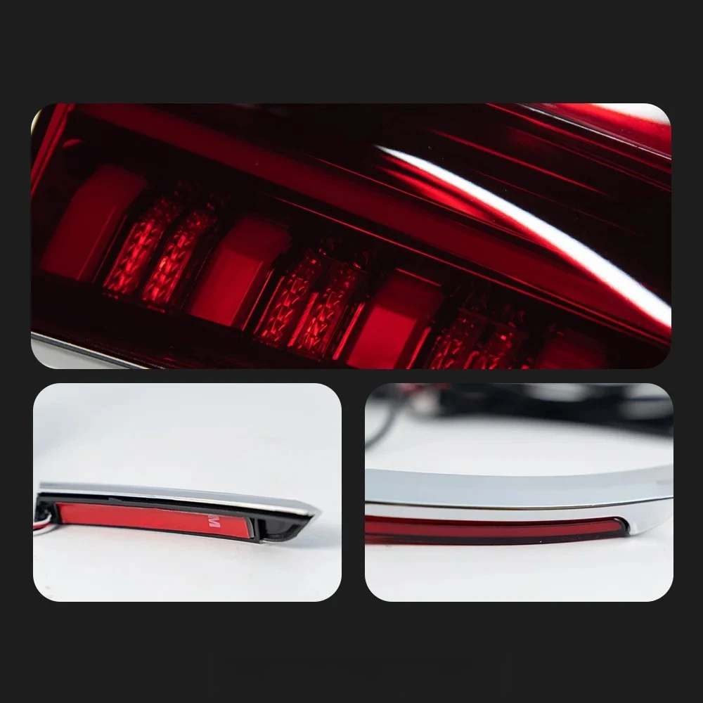 4 Stück Autolichter für Audi A6 LED-Rückleuchten 2012-2016 A6 C7 Rücklicht 22 Style DRL Dynamisches Signal Brems- und Rückfahrlicht Autozubehör