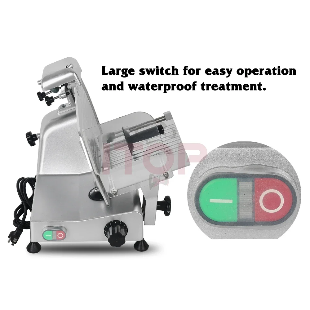 320W Semi-auto Fleischschneider Commercial Frozen Meat Slicer 250mm Electric Frozen Meat Slicer Cutting Machine