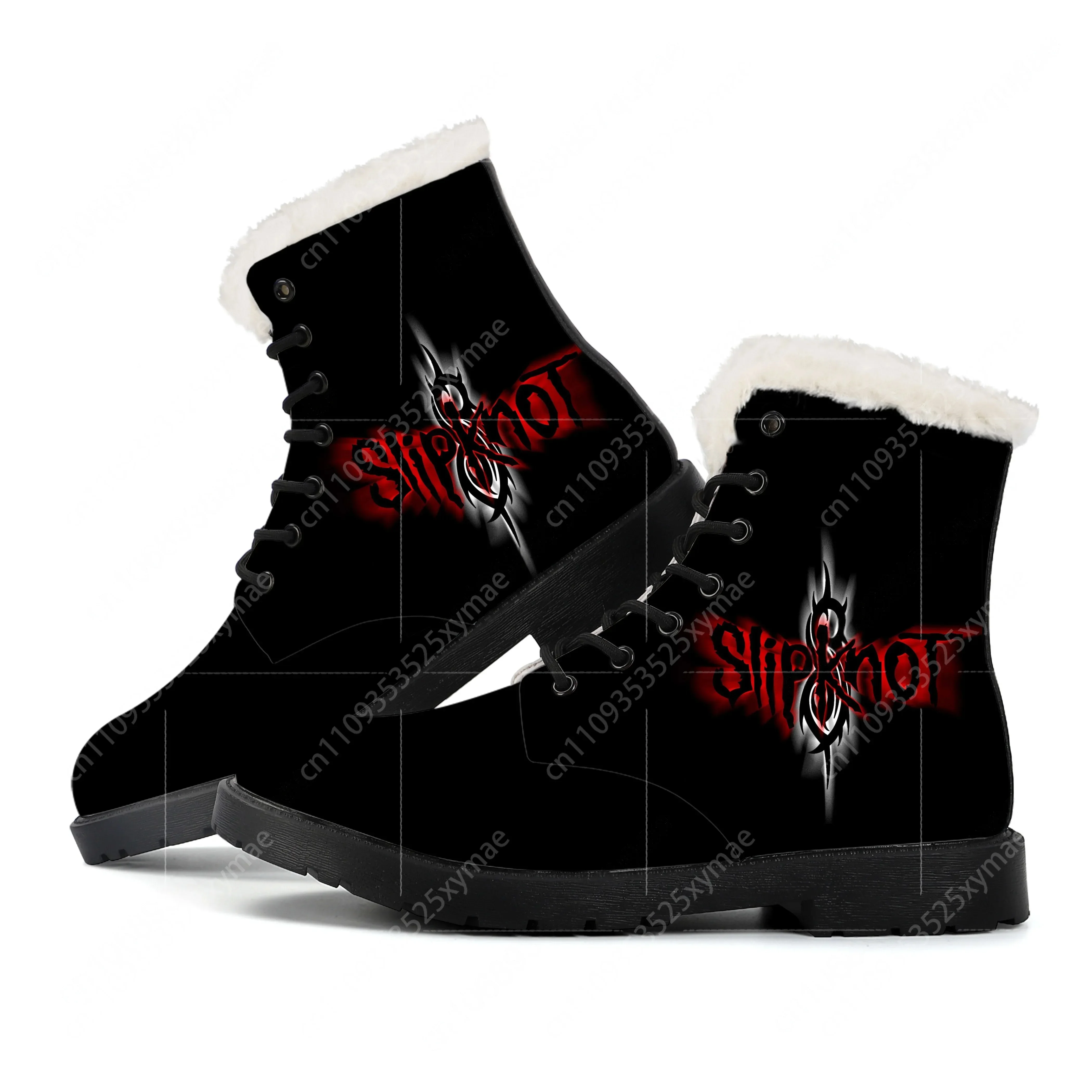 

S-Slipknots Heavy Metal Rock Band Music Singer Plush Boots Mens Womens Teenager Shoes Casual Boot Light Warm Customize Shoe
