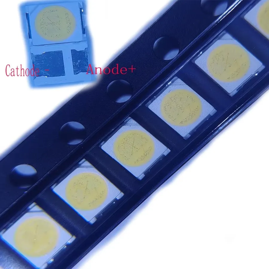 500 pz/lotto 3528 SMD LED 2835 6V bianco freddo 1.5W per retroilluminazione LCD Jufei TV