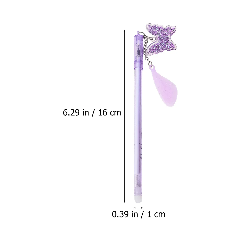 

15Pcs Butterfly Pendant Gel Pens Plastic Comfortable Grip Writing Pens Water-Based Ink for Students School Office