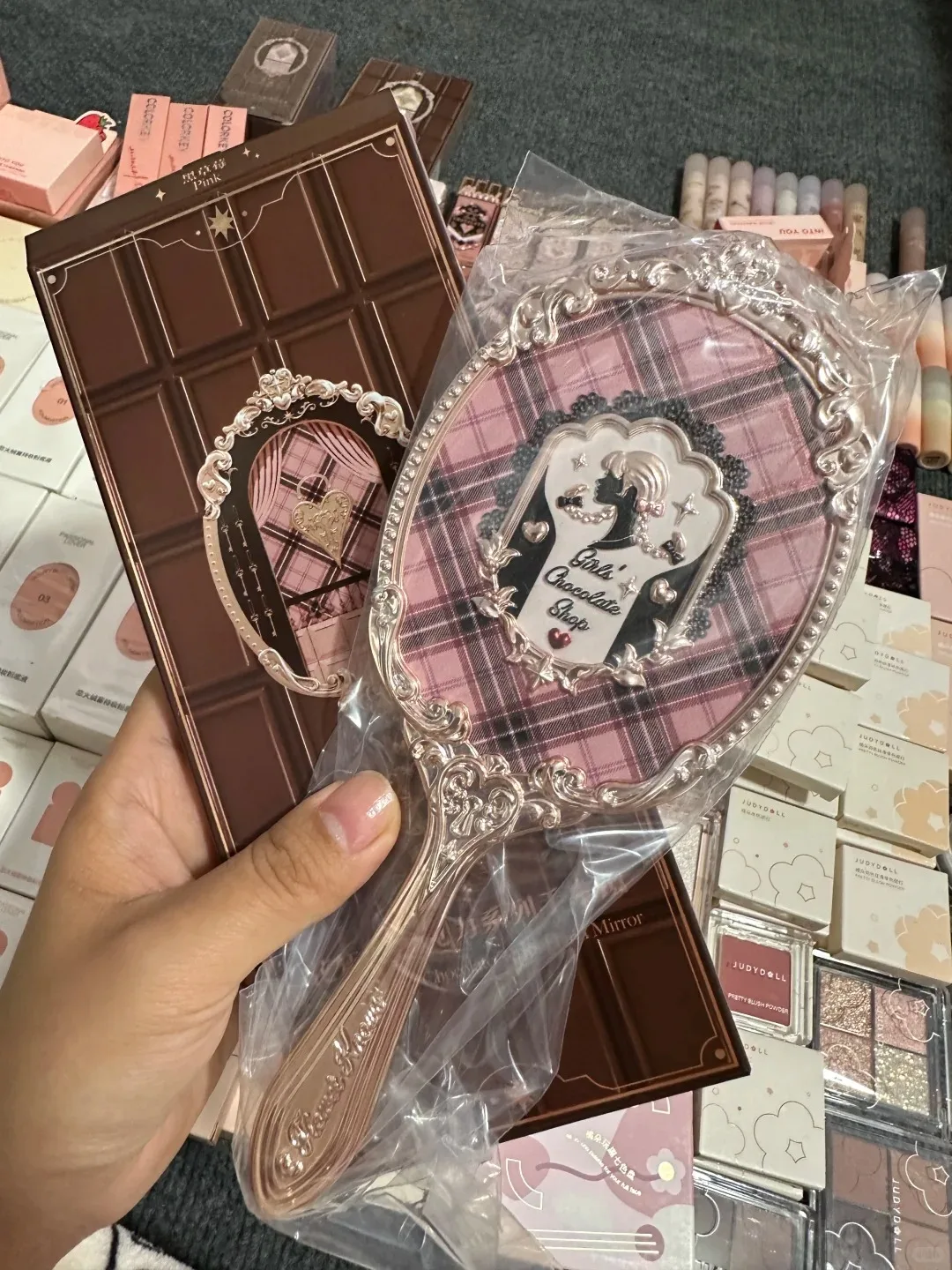 Flower Knows ストロベリー ロココ リップ グレーズ 手持ちミラー メイクアップ ツール