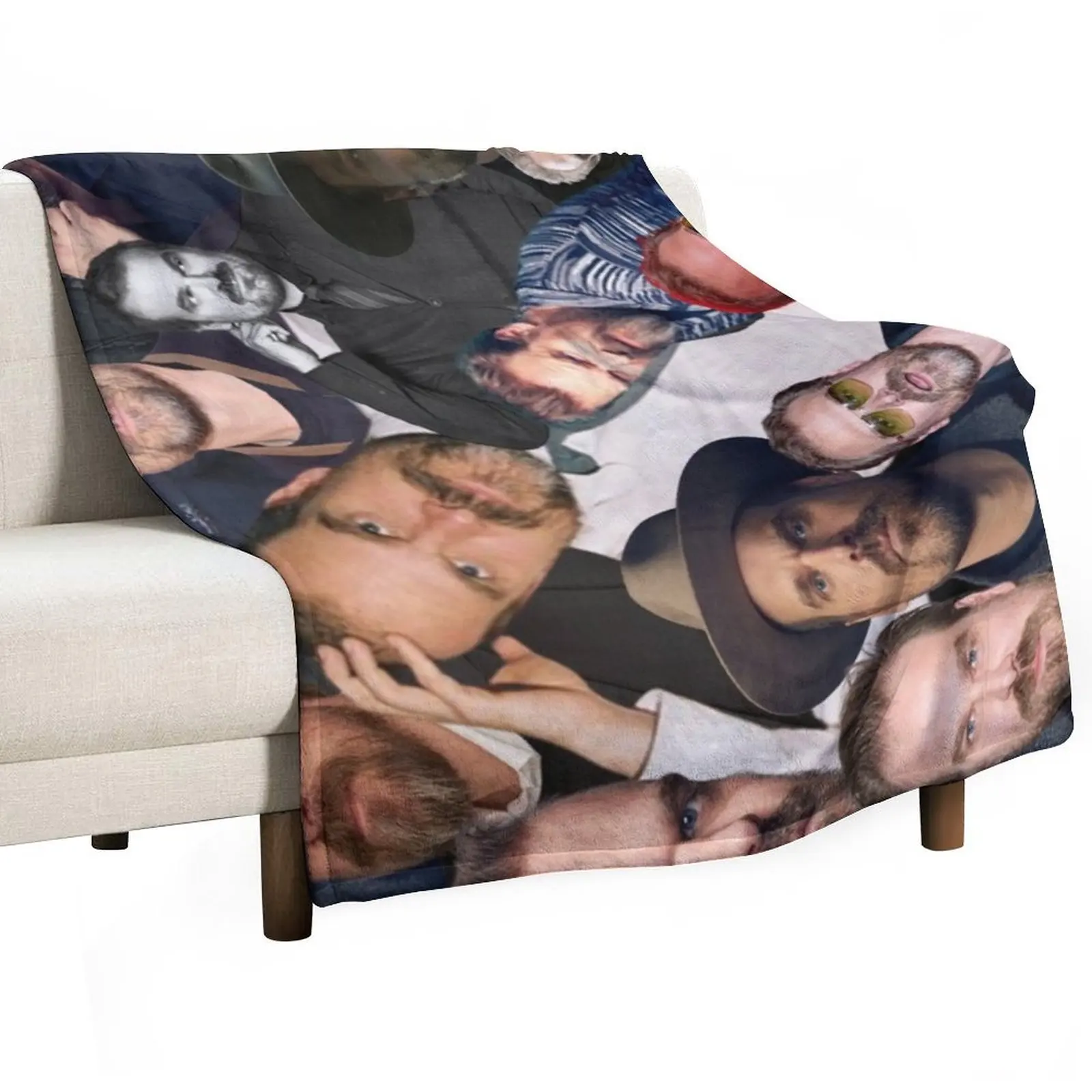 

david harbour photo collage Throw Blanket Designers blankets and throws Sofa bed plaid Blankets
