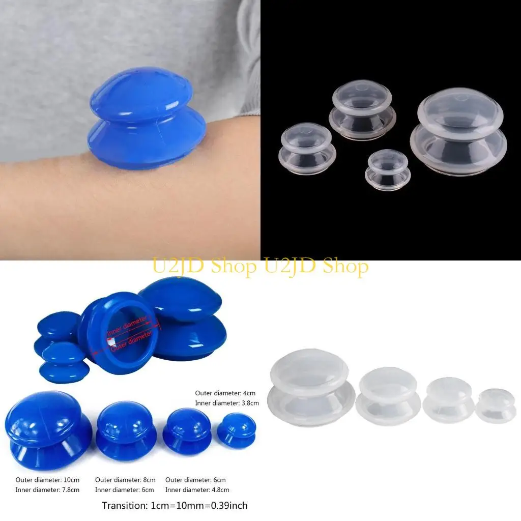 

U2JD Silicone Massage Cup Deep Tissue Massage Cup Body Massager Vacuum Therapy Cup