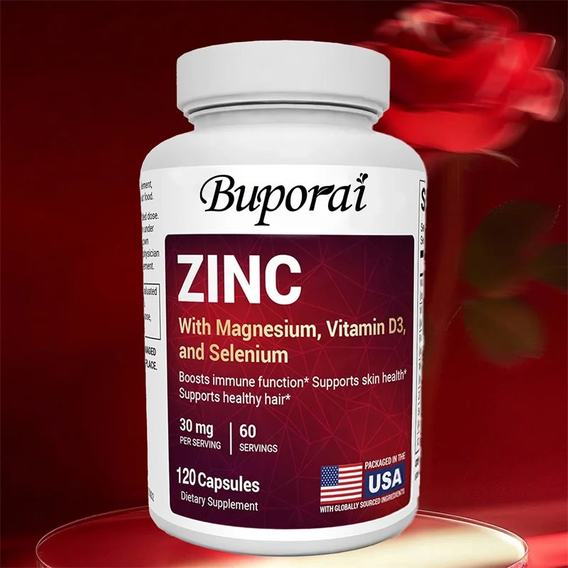 

Zinc with Magnesium, Vitamin D3, Selenium or Strong Bones Teeth Heart Nerve Increase Immune System Function Supplement