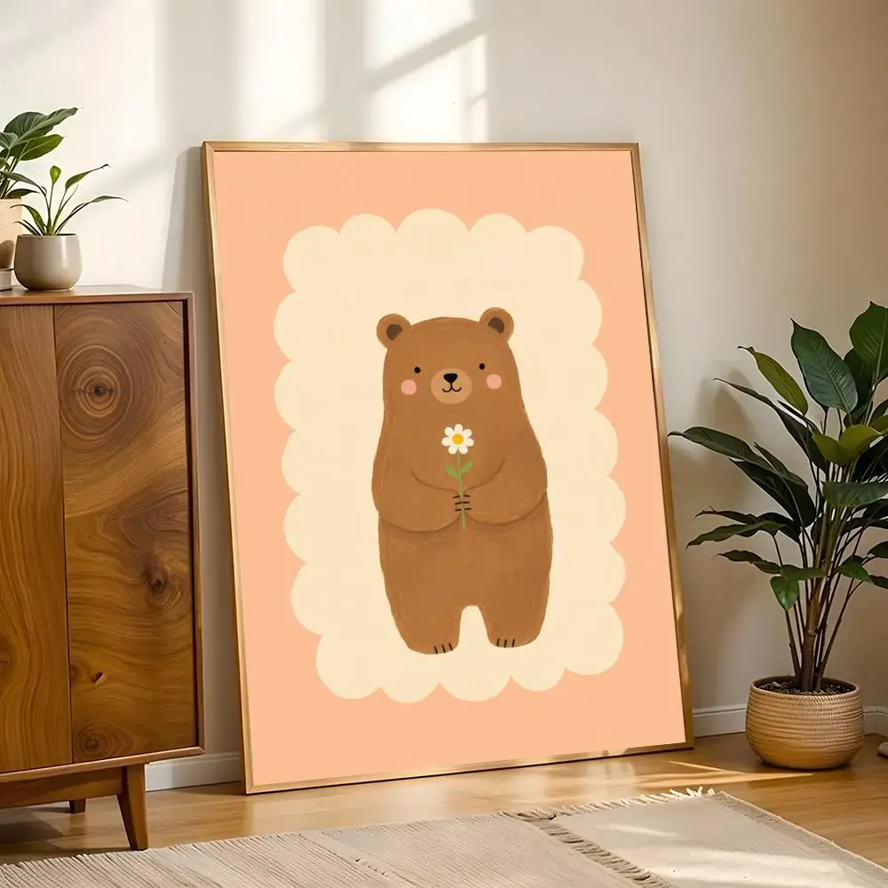 Whimsical Dancing animal Poster Wall Art Print Canvas Painting Poster Picture For Bedroom,Living Room Home Decor