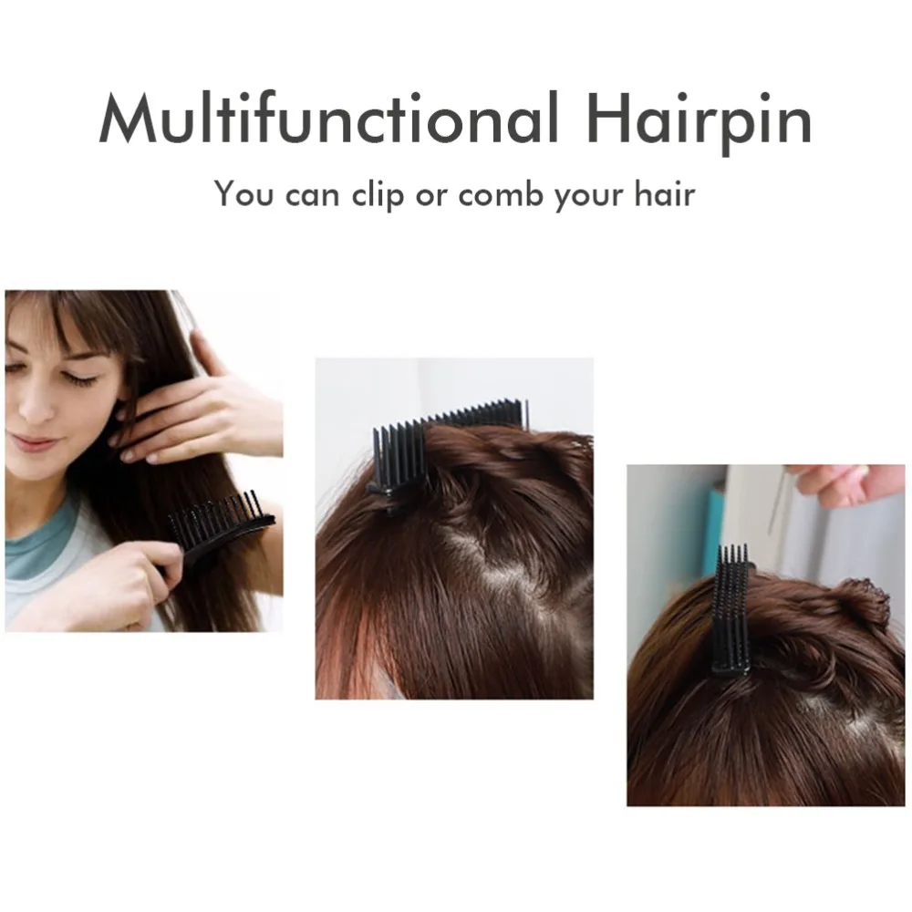 2PCS Durable Hair Sectioning Clips Efficient Black Salon Hair Clips Multi-function Portable Grip Sectioning Clips