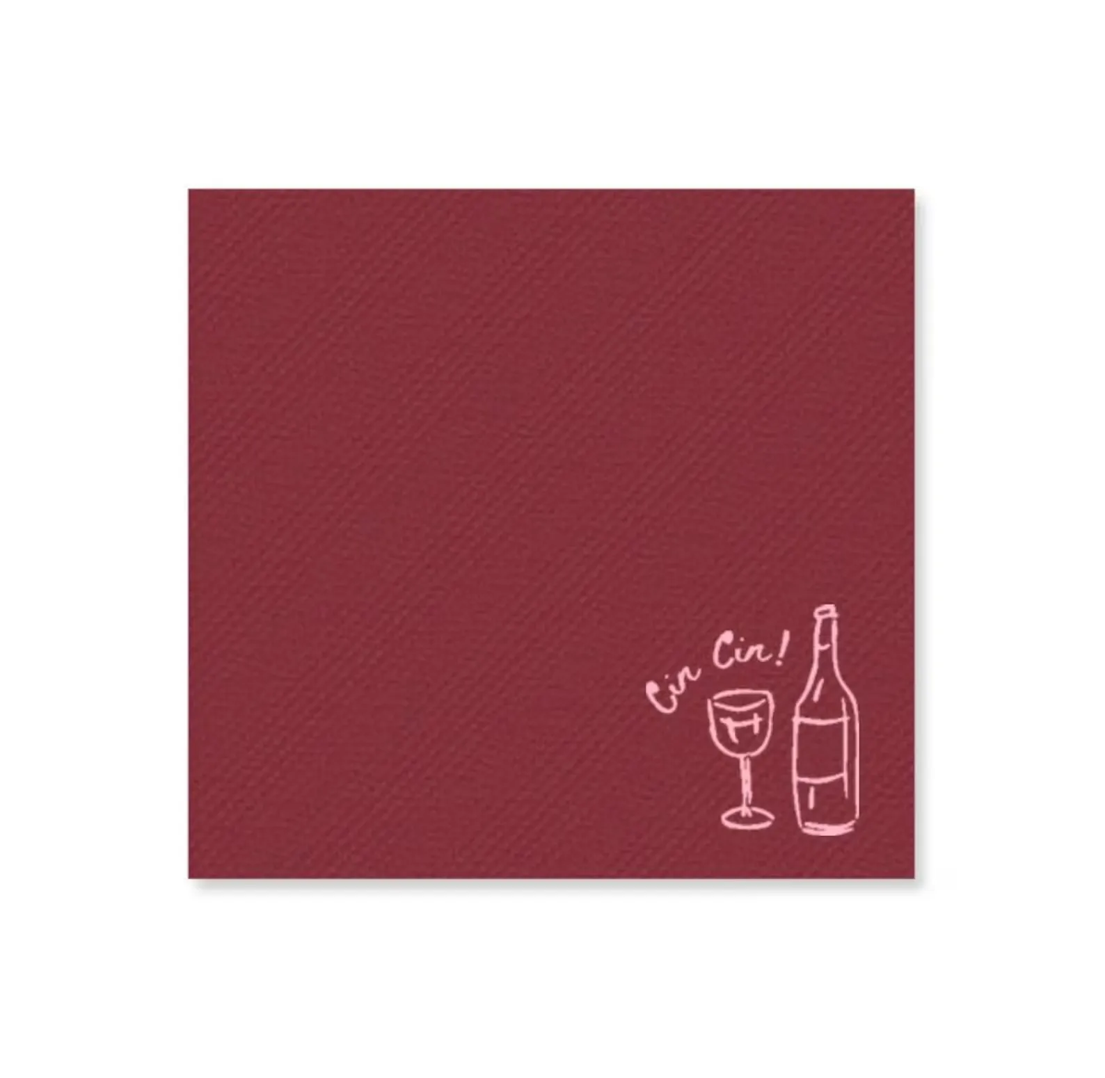 Cin Cin Champagne Wine Party Cocktail Napkin Set | Guest Towel | Foil Print | Funny | Entertaining | Hostess | Party | Appetizer