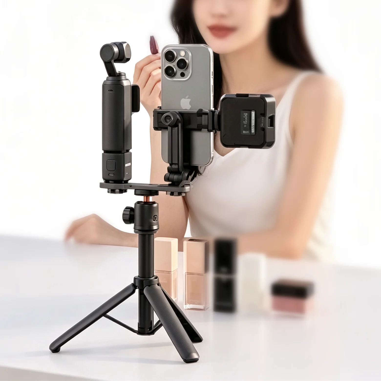 for DJI Osmo Pocket 3 Expansion Phone Mount Holder, Supports Horizontal & Vertical Shooting, Vlogging Video Recording Accessory