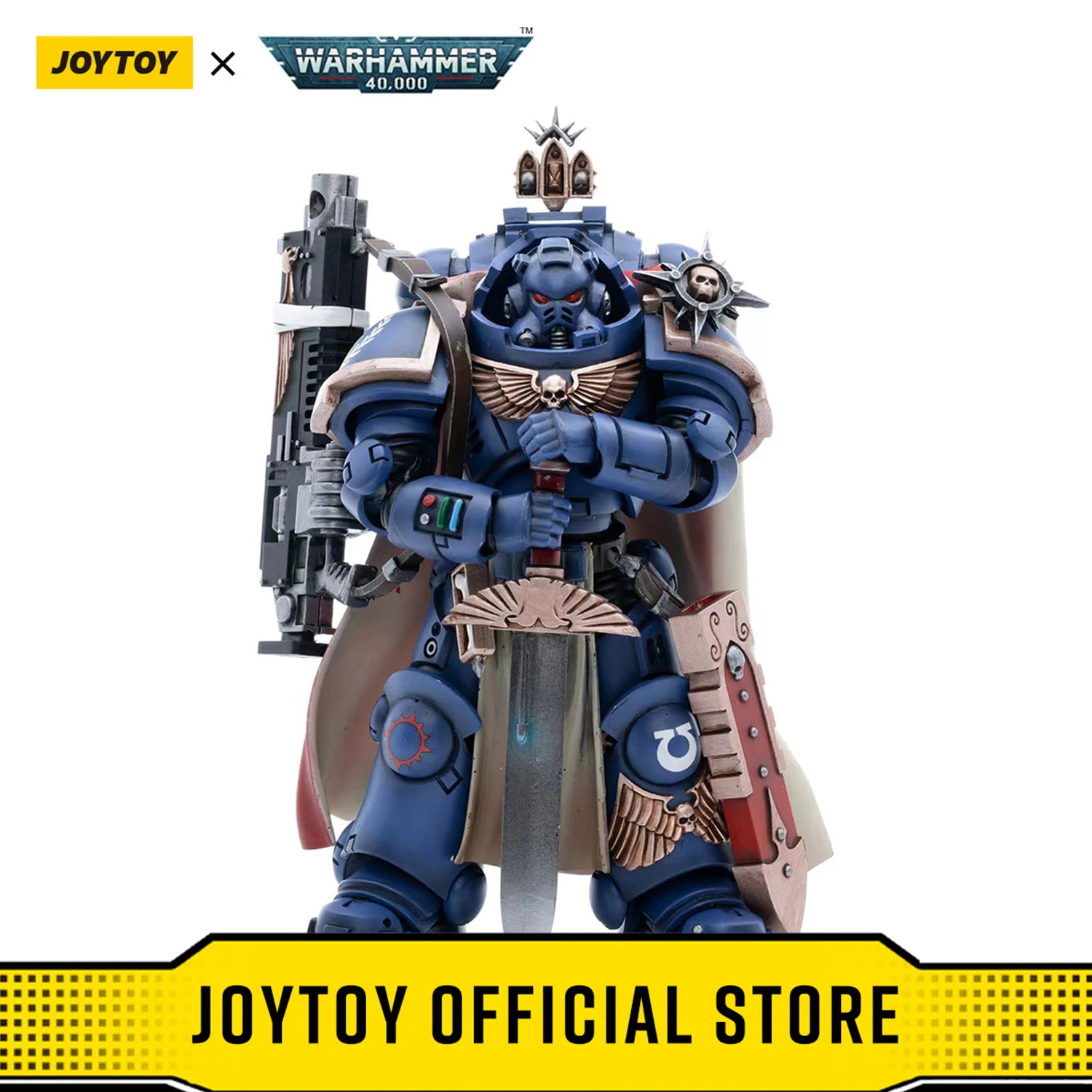 

JOYTOY Warhammer 40k 1/18 Action Figures Ultramarines Captain with Master-crafted Heavy Bolt rifle