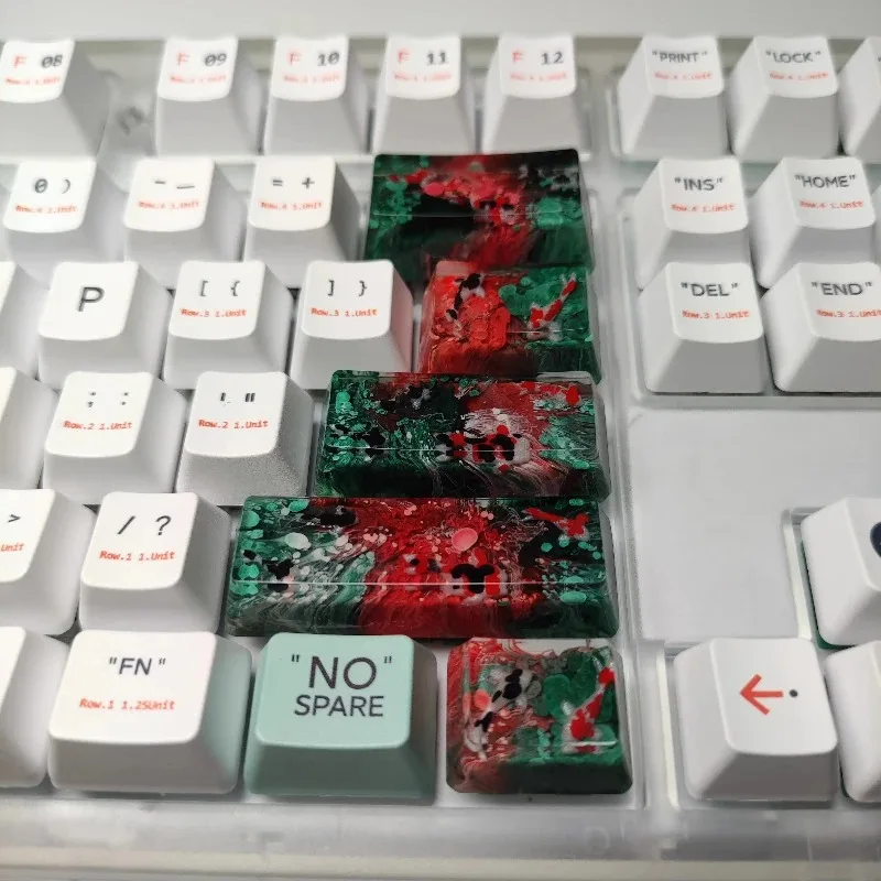 Mechanical Keyboard Resin Process Koi Fish All Colors Available Keycap Customized MX Key Caps Mechanical Keyboard Gift Idea