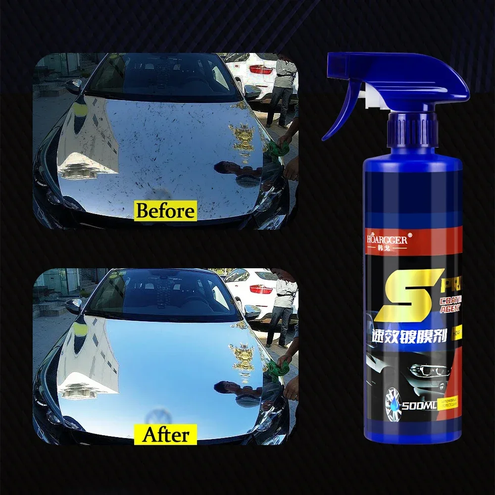 500ml 3 In 1 Car Paint Repair Ceramic Coating Spray Quick Nano-coating Spray Wax Automotive Hydrophobic Polish Paint Cleaner