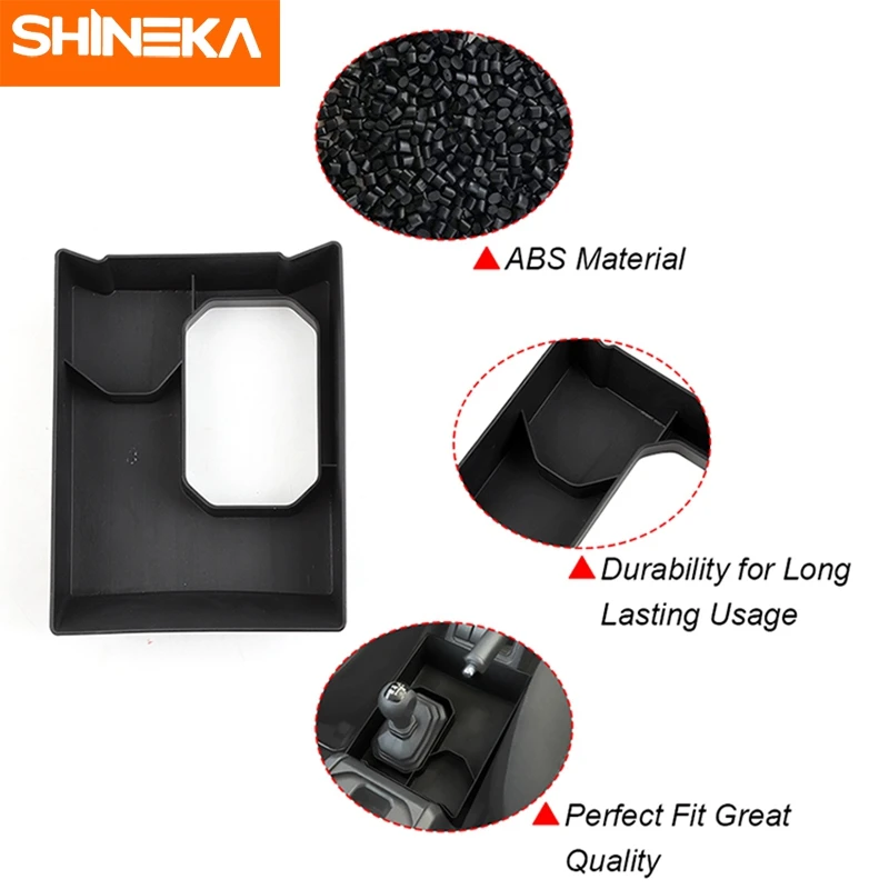 SHINEKA Car Gear Shift Storage Box Organizer Tray For Suzuki Jimny 2019 2020 2021 2022 2023 Interior Accessories Stowing Tidying