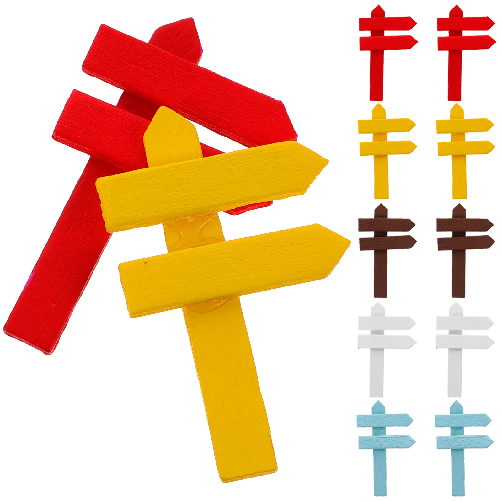 25 قطعة سياج مصغر خشبي ديكور حاجز حديقة صغير لديكور المنزل DIY الحرفية للأطفال نشاط المنزل زخرفة #5