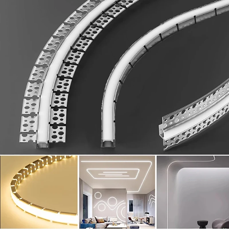 dobravel led perfil de aluminio flexivel silicone capa canal difusor linha curvada barra luz corredor teto atmosfera iluminacao 01