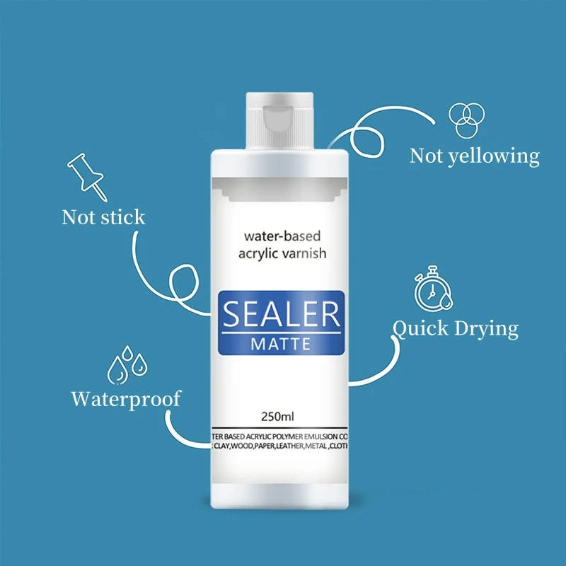 20/60ml Water-based Acrylic Varnish Sealer Glossy Sealer Matte Non-toxic Seal Gloss Oil Quick Drying Sealant Crafts Supplies image 3