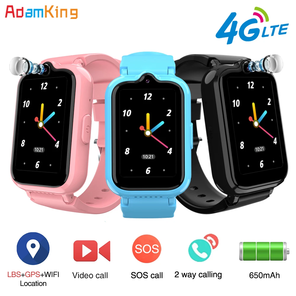 

4G Kids Smart Watches Waterproof 650mAh HD Voice Call Camera Smartwatch SOS For Children GPS Location Students Girl Boy Sim Card