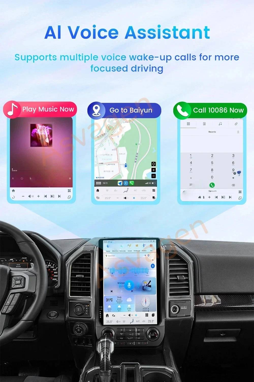 14.4 Inch Android 8+256GB For Ford F150 F250 2015-2021 Car GPS Navigation Multimedia Player Radio Tape Headunit HD Headunit