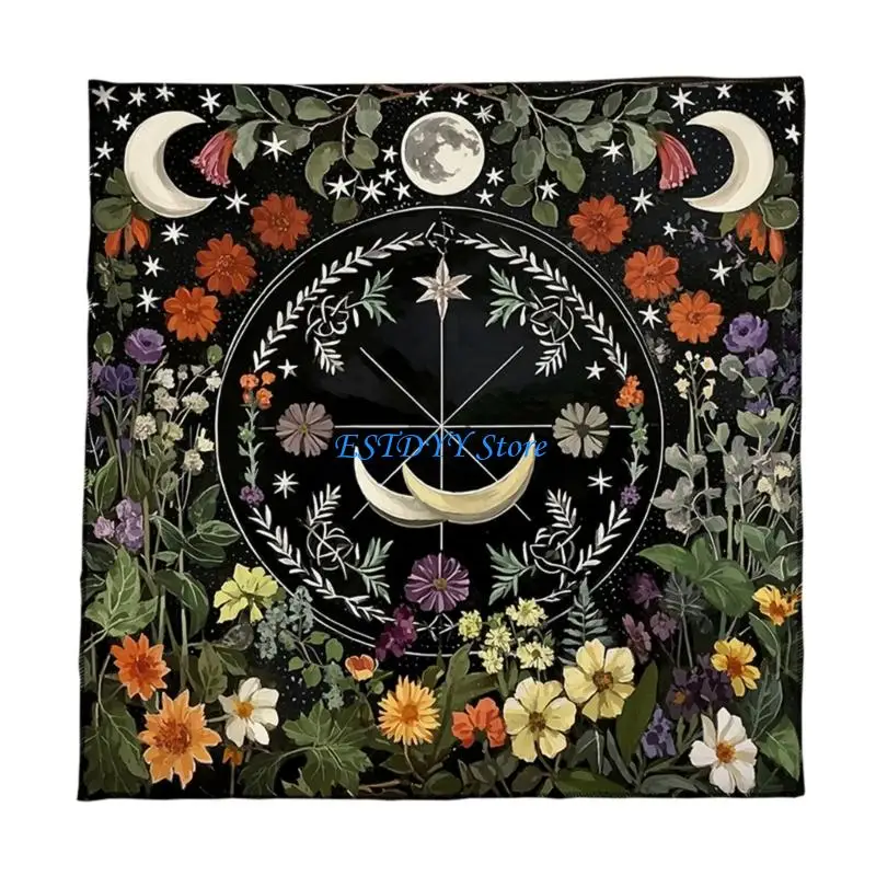 G6DE Multifunctional Tarots Card Table Cover Altars Decorations Tarots Tablecloth Pendulums Divinations Altars Table Cloth