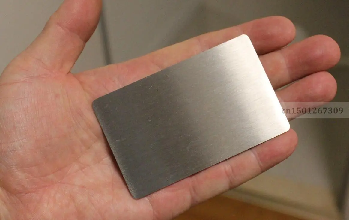 10PCS Thickness 2.5mm Heavy Duty Stainless Steel Blank Metal Business Card Size 85*53m For Laser Engravingm
