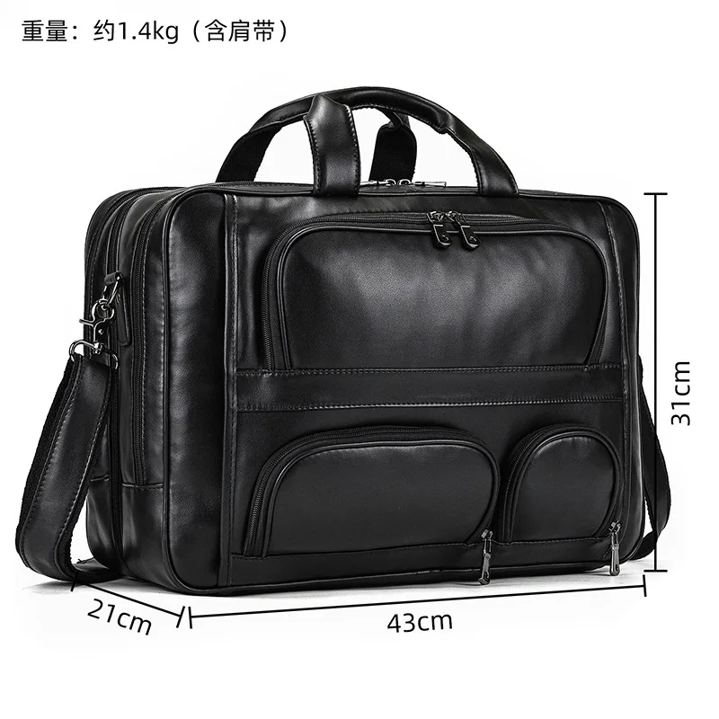Borsa Valigette per laptop Pendolarismo Uomo Viaggio Imballaggio Cubo Valigette Borse in pelle per esterni Портфель MHGWB