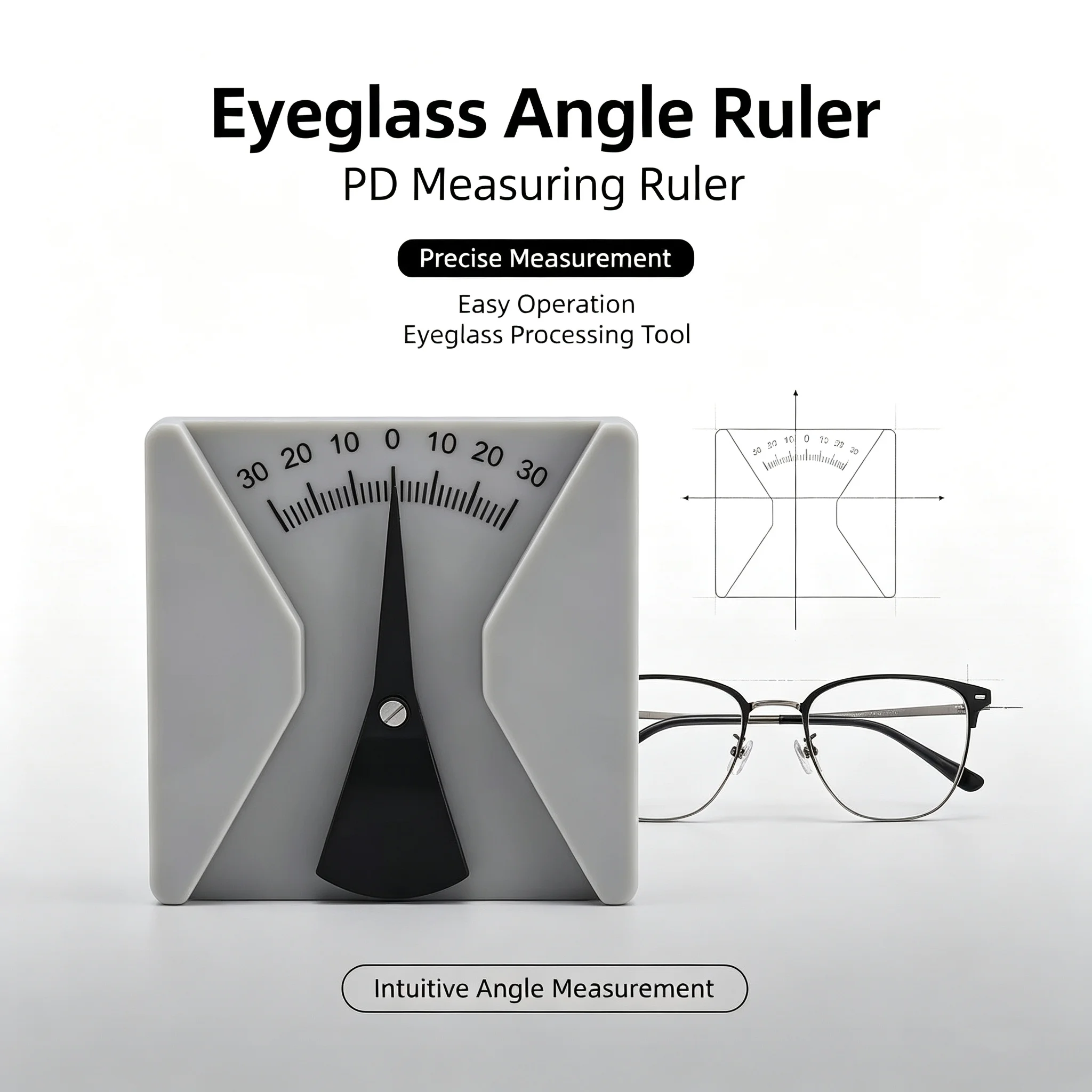 Eyewear Angle Ruler Angle Measure Tool Eyeglasses Measure Tool Accessories by Dhoptical