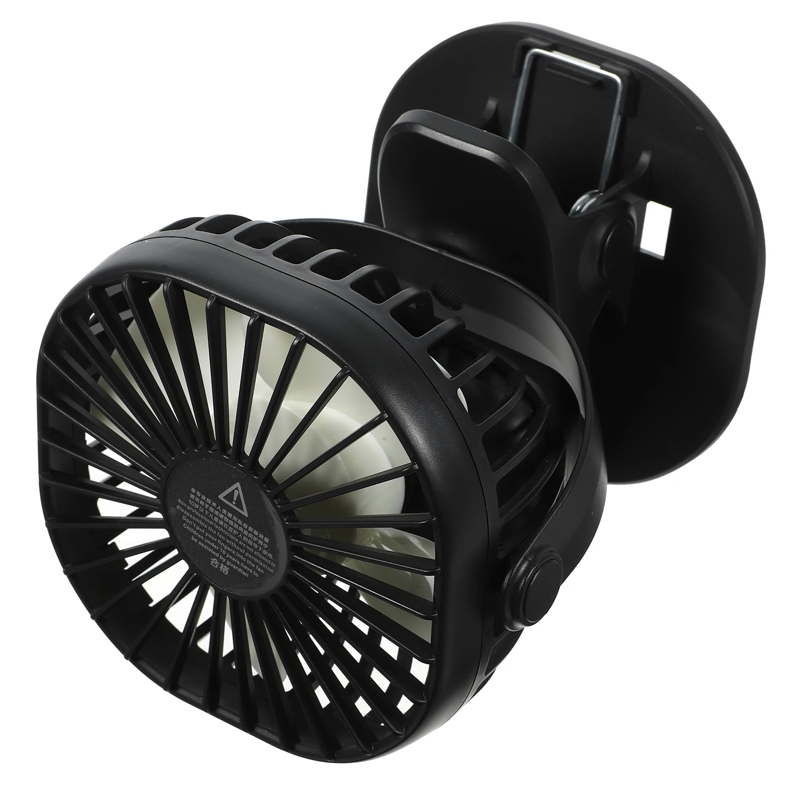 

Clips Clip-on Desk Fan Air Conditioner USB Black Mini Desktop Rechargeable Travel
