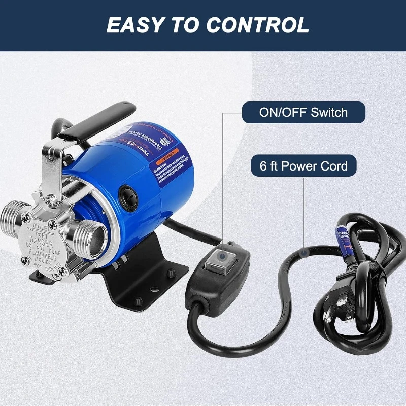 Water Pump, 115V 1/10HP 330GPH Water Transfer Pump Utility Pump, With ON/OFF Switch And Water