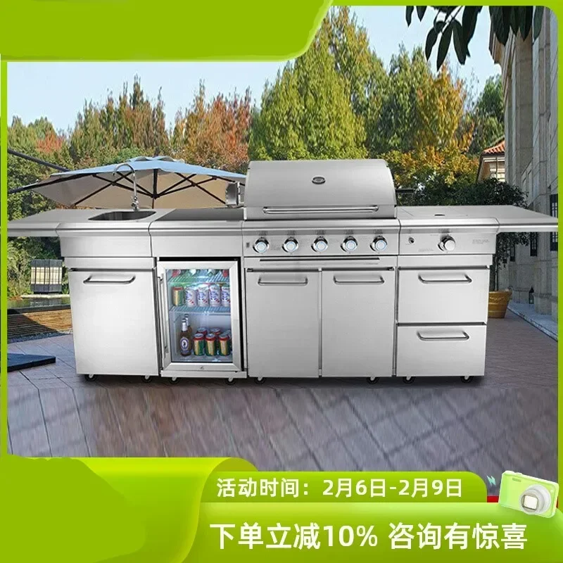 Supply stainless steel barbecue oven outdoor portable household BBQ barbecue grill camping picnic commercial charcoal grill