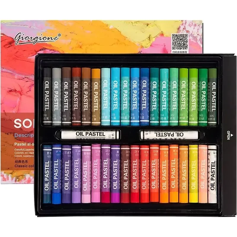 12/25/38/50 Warna Pastel Minyak Set Profesional Lembut Lukisan Krayon Seniman Siswa Pemula Menggambar Seni Grafiti Perlengkapan Sekolah