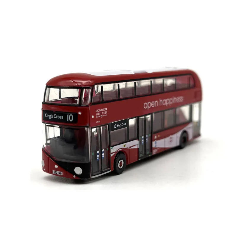 

1:148 Scale Diecast Alloy Cola Urban Public Double Decker Buses Model Classic Adult Toy Collectible Gift Souvenir Static Display