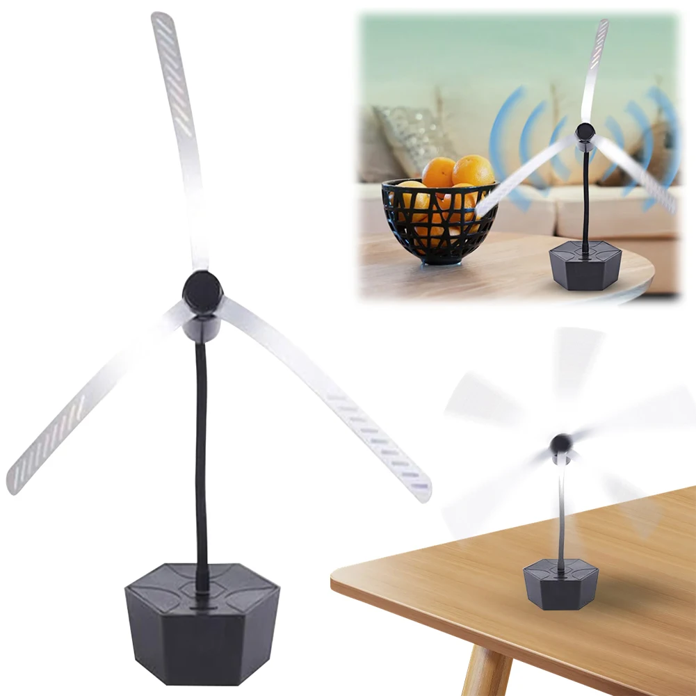 Mosquito Insect Repellent Fan Leaf with Holographic Blades Fly Fan for Tables USB Rechargeable Fly Fans for Food Keep Flies Away