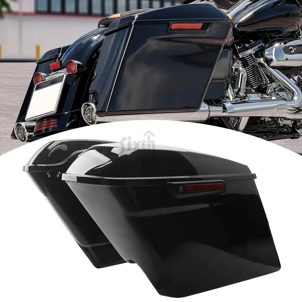 Motorcycle Hard Saddlebags Trunk And Lids with Latch Keys Kit For Harley Touring Road King Electra Street Glide 2014-2025
