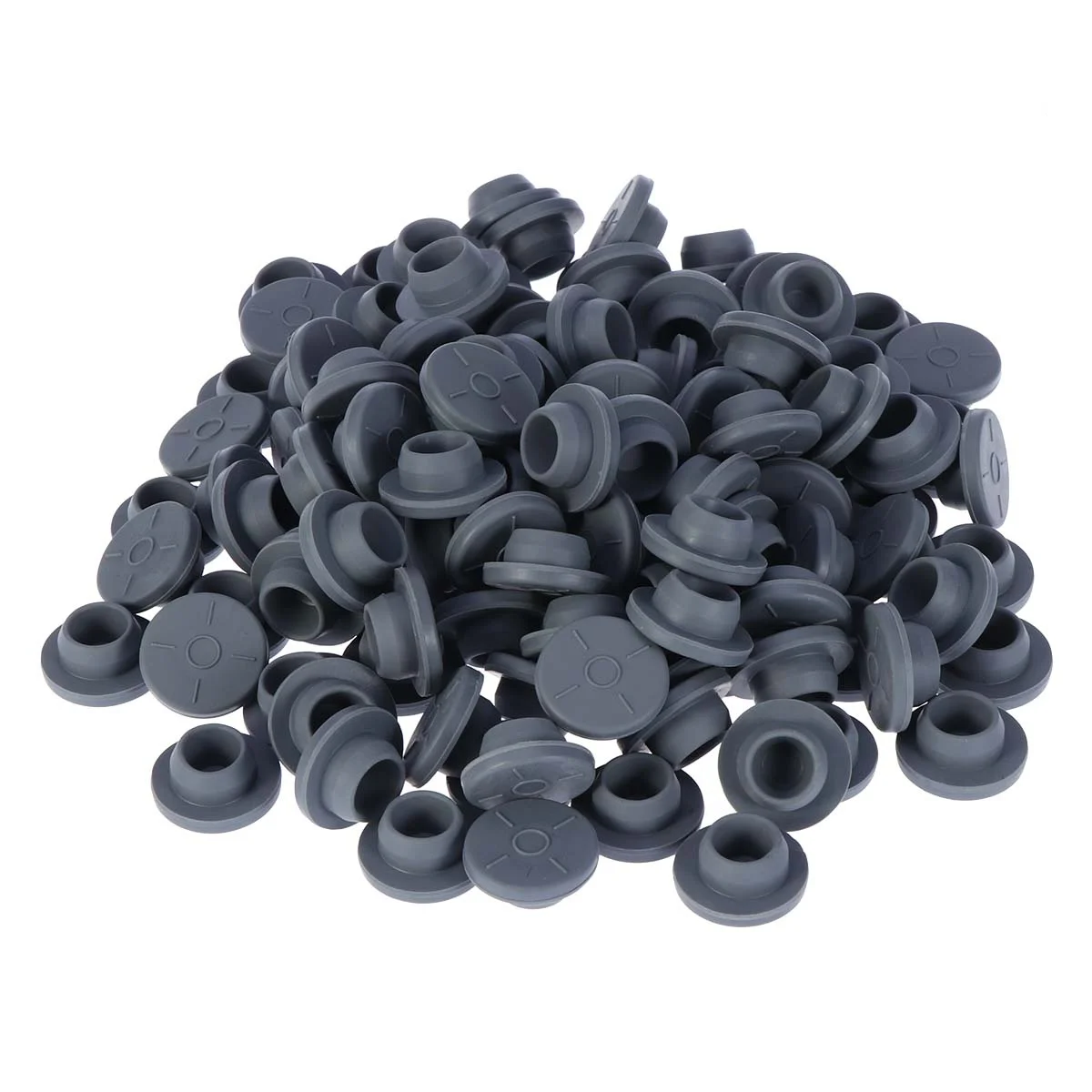 100pcs Vial Rubber Stoppers Mushroom Shape Self Injection Ports Rubber Bottle Stoppers for Glass Bottle Culture Production Jars