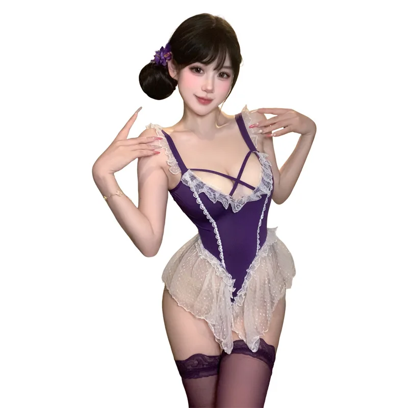 

Японская униформа горничной, милые боди с открытой грудью, эротическое белье, перспективные костюмы для косплея, сексуальное женское белье, порно кружевное искушение