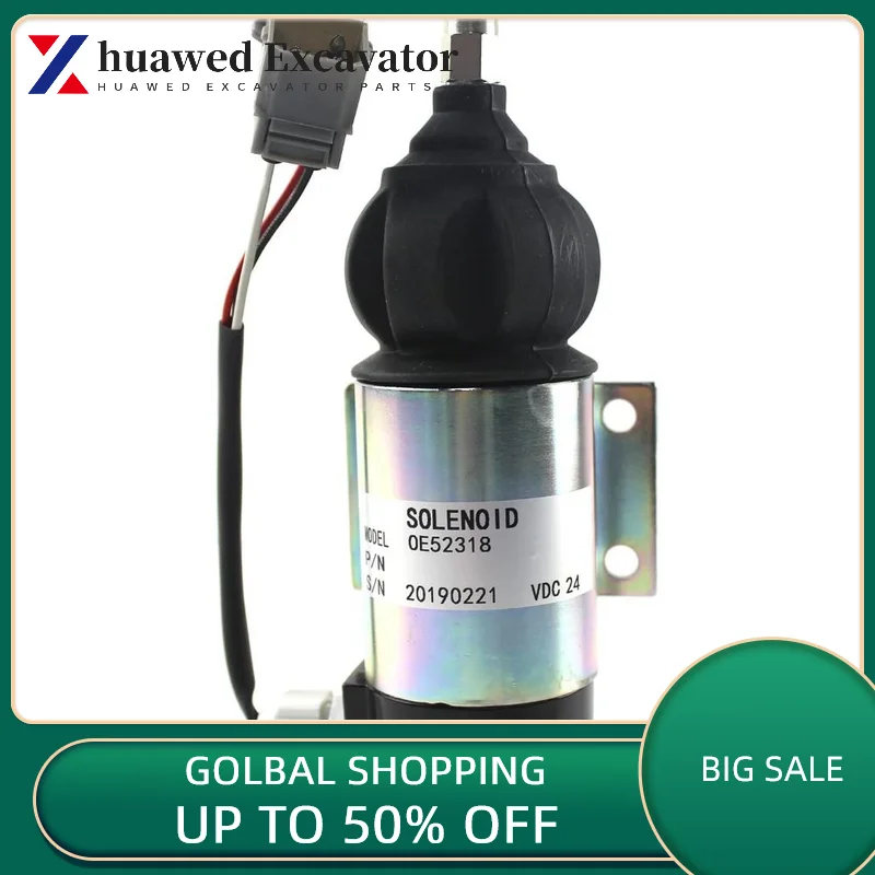 872825 873754 Fuel Shutdown Solenoid Valve 24v For Volvo Perkins Engine 2006 3008 3012 Wheel Loader Bm4200b 4300b L70 L50