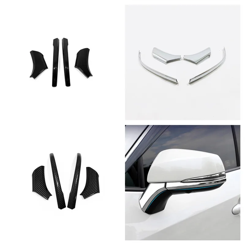 

For Toyota RAV4 XA50 2019 2020 2021 2022 RAV 4 XA50 Car Rearview Mirror Side Molding Cover Trim ABS Carbon Fiber Accessories