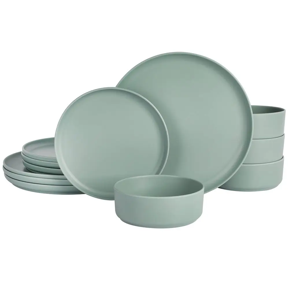 

Набор посуды Canyon Crest Stackable Matte Melamine, матовый, цвет шалфейно-зеленый, на четверых, 12 предметов