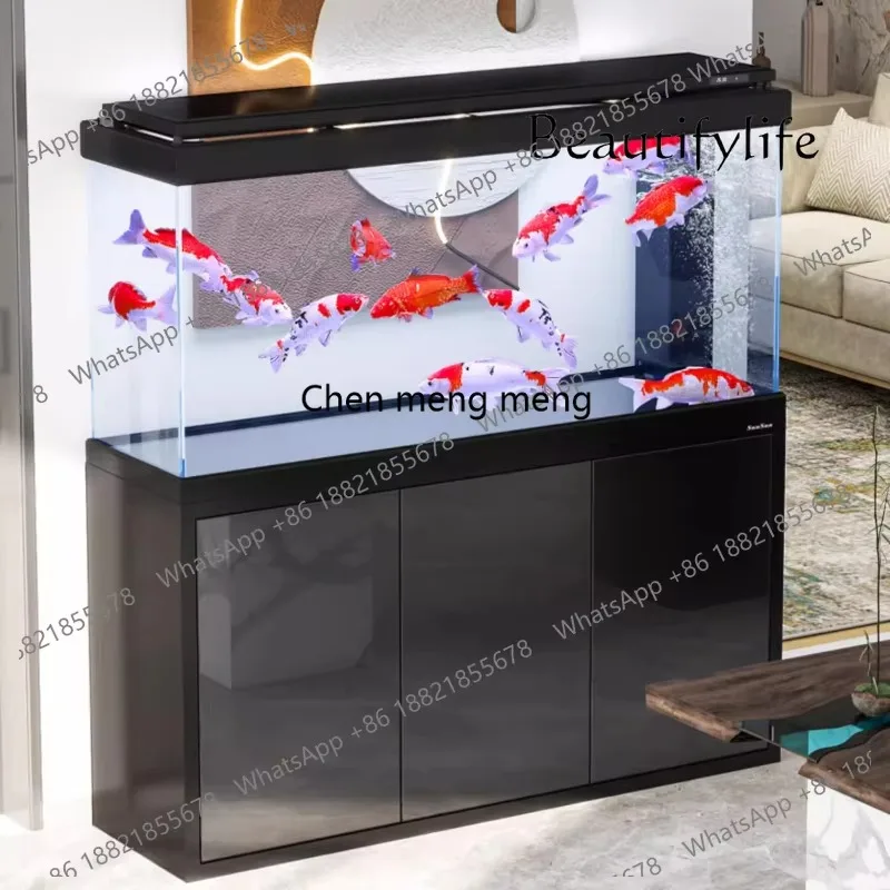 

RR New Style Fish Bowl Aquarium Simplicity Fish Farming Equipment Floor Aquarium Ecology Customizable Furniture El Acuario Lsyg
