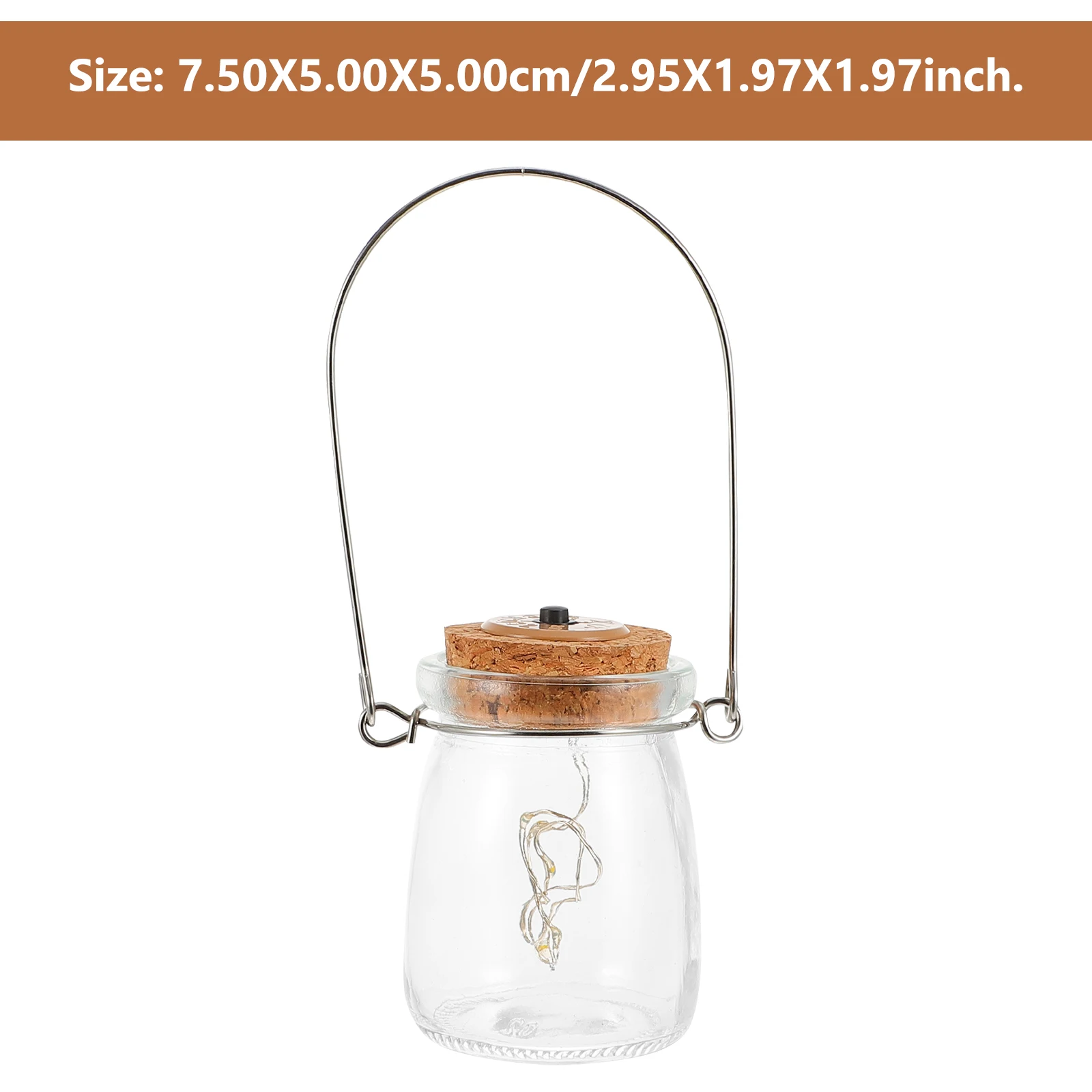 

Stainless Steel Bottle Night Outdoor Hanging Glass For Wedding Party Home Decor Jar Small Glowing Warm