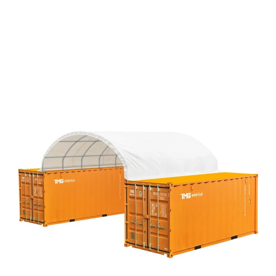 

20' x 20' PE Fabric Container Shelter Fire Retardant Water Resistant UV Protected TMGST2021CE Previously ST2020C