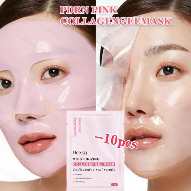 

Pink Bio Collagen Gel Salmon Pdrn Face Masks Deep Hydrating Overnight Moisturizing Hydrogel Jelly Face Sheeets Balance Skin Tone