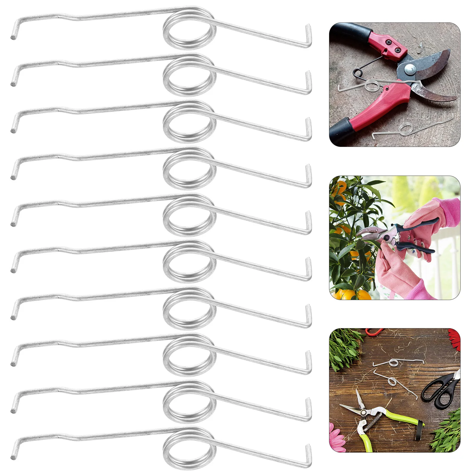 

10Pcs Pruning Shears Spring Replacement Heavy Duty Branch Cutter Spring Stronger Than Original Garden Shear Accessories