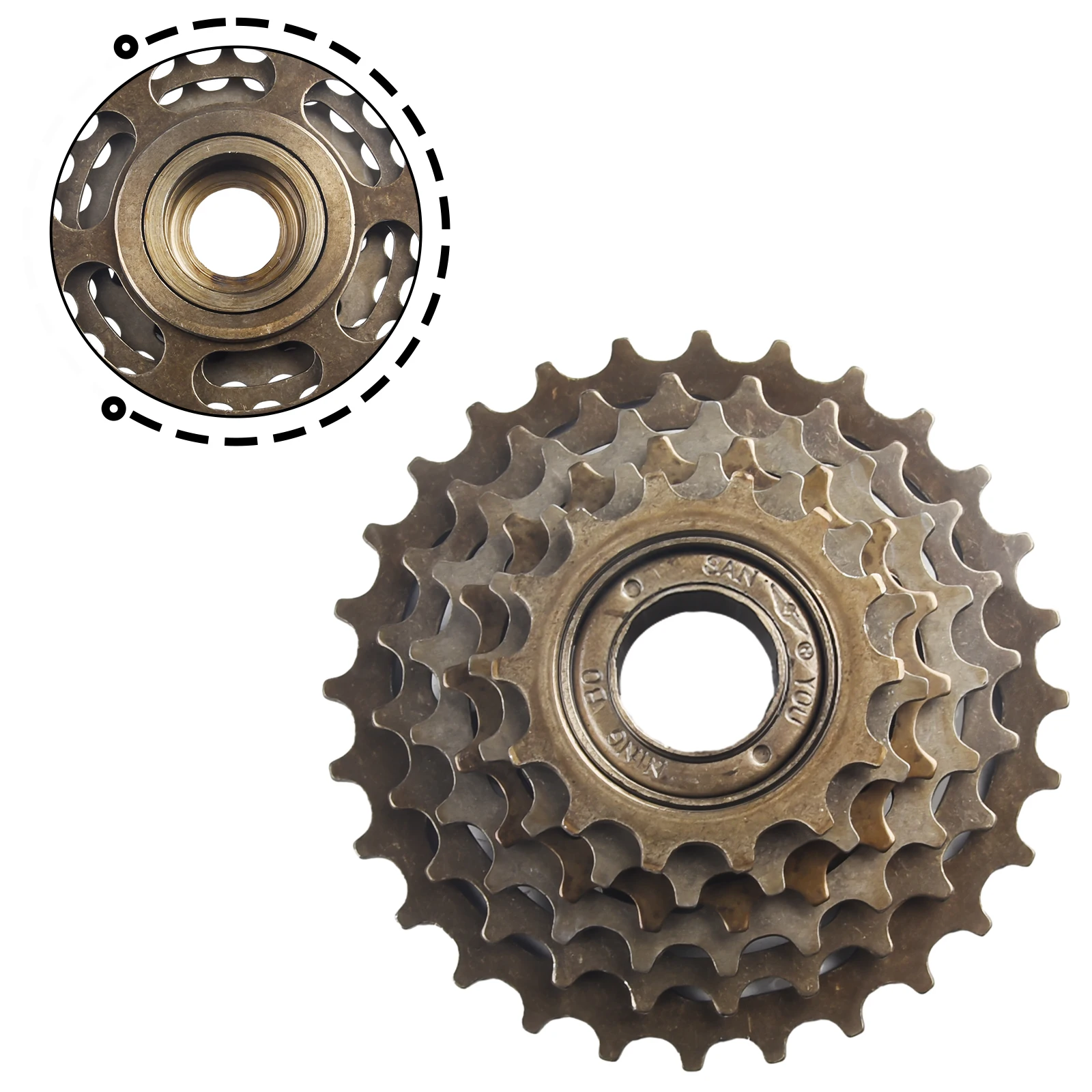 13/14-28T Screw On Freewheel Screw On Freewheel 13/14-28T Bike Brown Easy Assembly High Performance High Quality