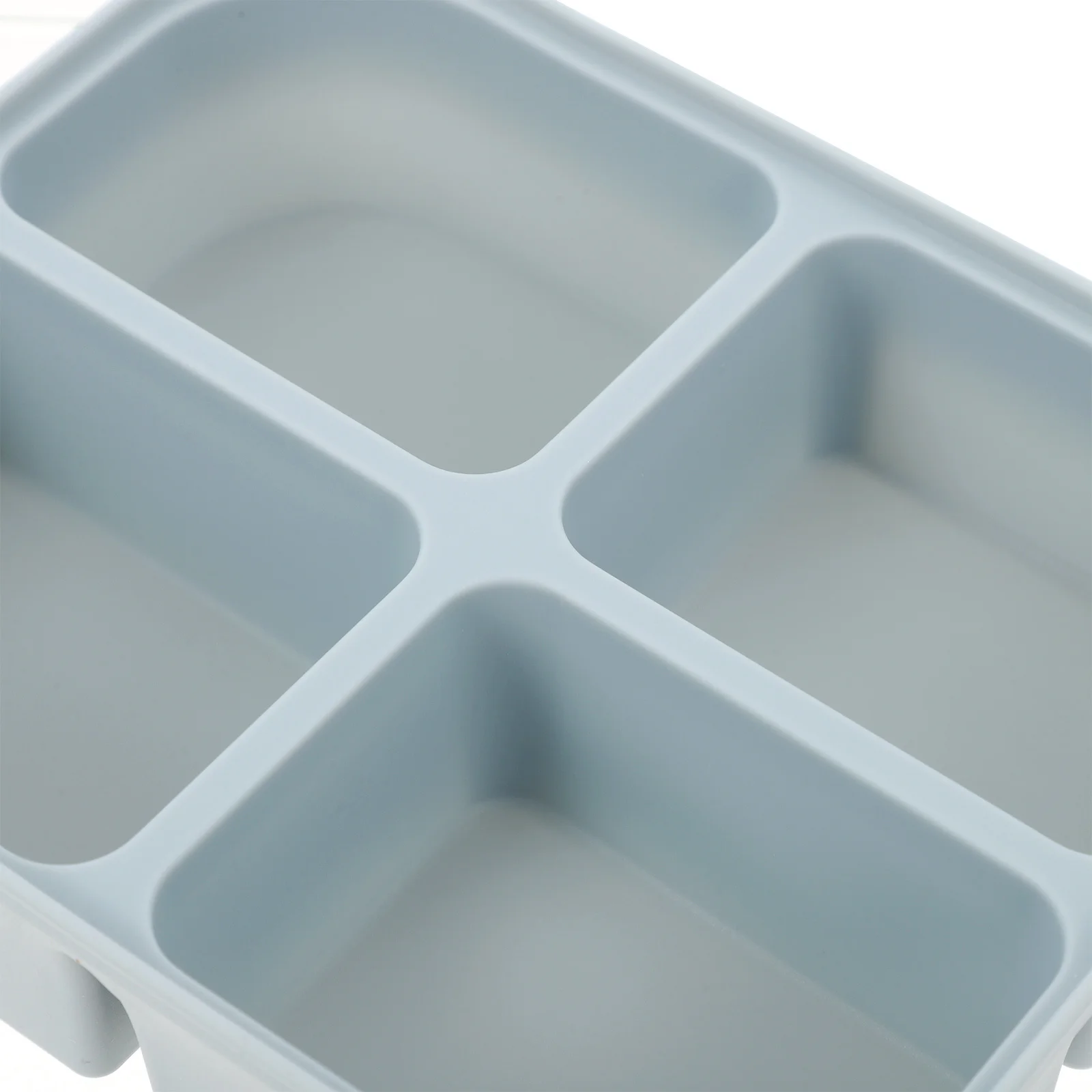 

Silicone Food Boxes 4 Compartment Snack Containers Reusable Freezer Safe Meal Prep Container Bento Box For Kids Adults