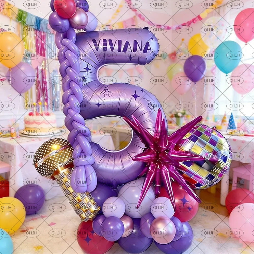 Conjunto de 34 balões com tema de ídolos de K-pop, para festas disco rock, aniversários, festivais de música e decoração de shows.