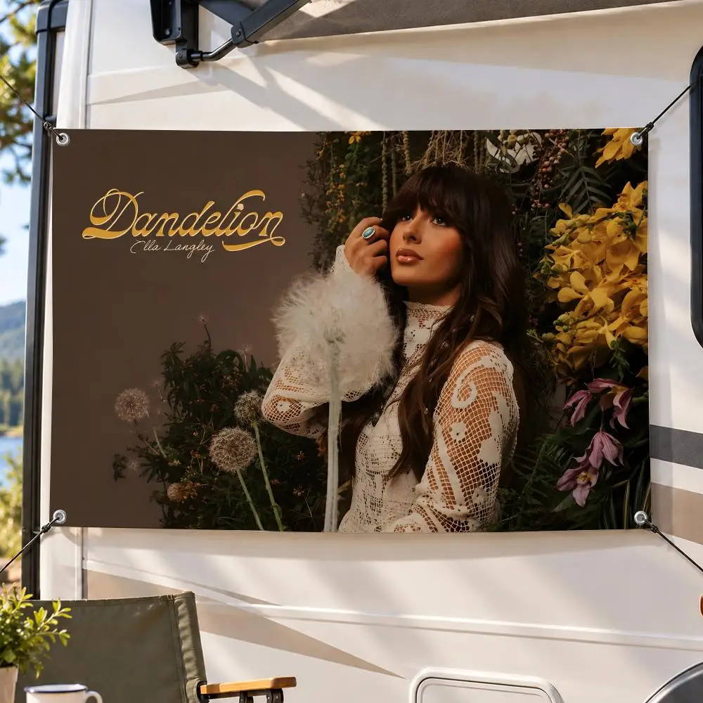 Anime Art Ella Langley Dandelion Flags Decorative Flag Banner Indoor Outdoor Garden Yard Patio Party Camping Wall Decor Gift