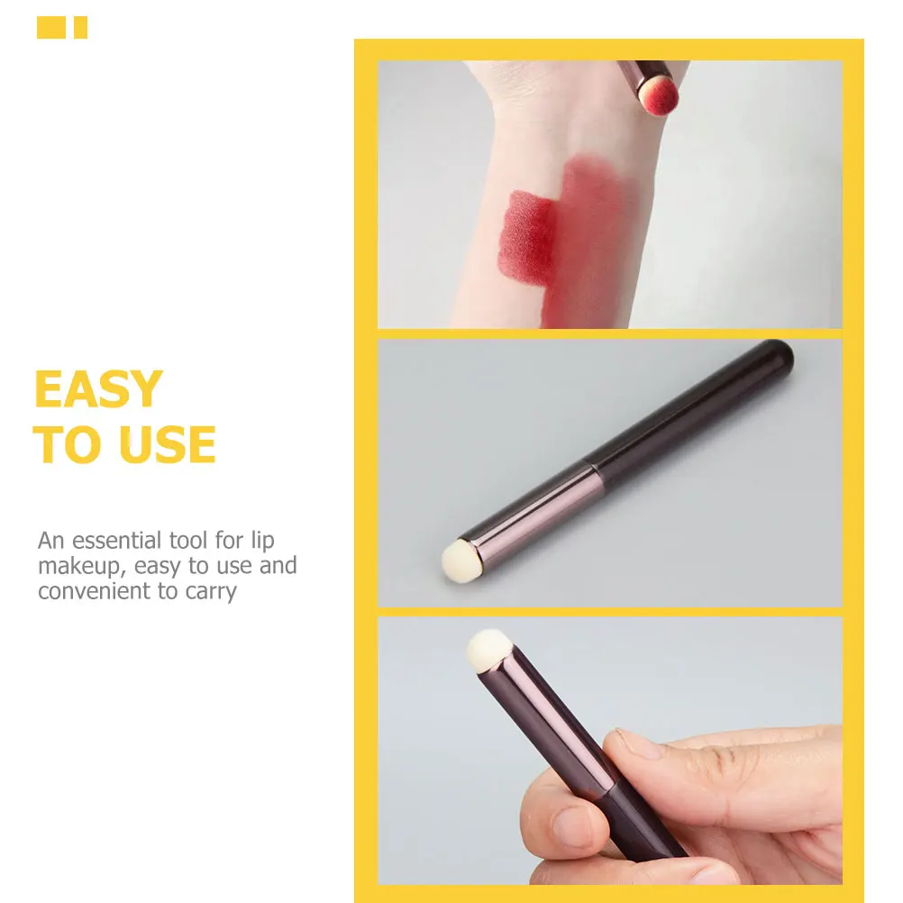 3Pcs Lip Brush Set Artificial Fiber Lipstick Lip Gloss Smudge Concealer Application Eye Shadow Makeup Tools Smudge Brush