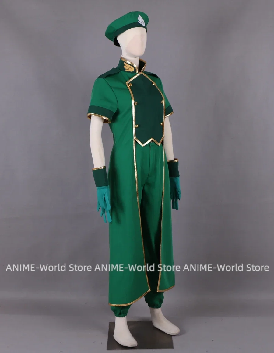 Anime Cardcaptor Sakura Syaoran Li Green Lovers Suit Anime Cosplay Costume Halloween Wig Women Dress