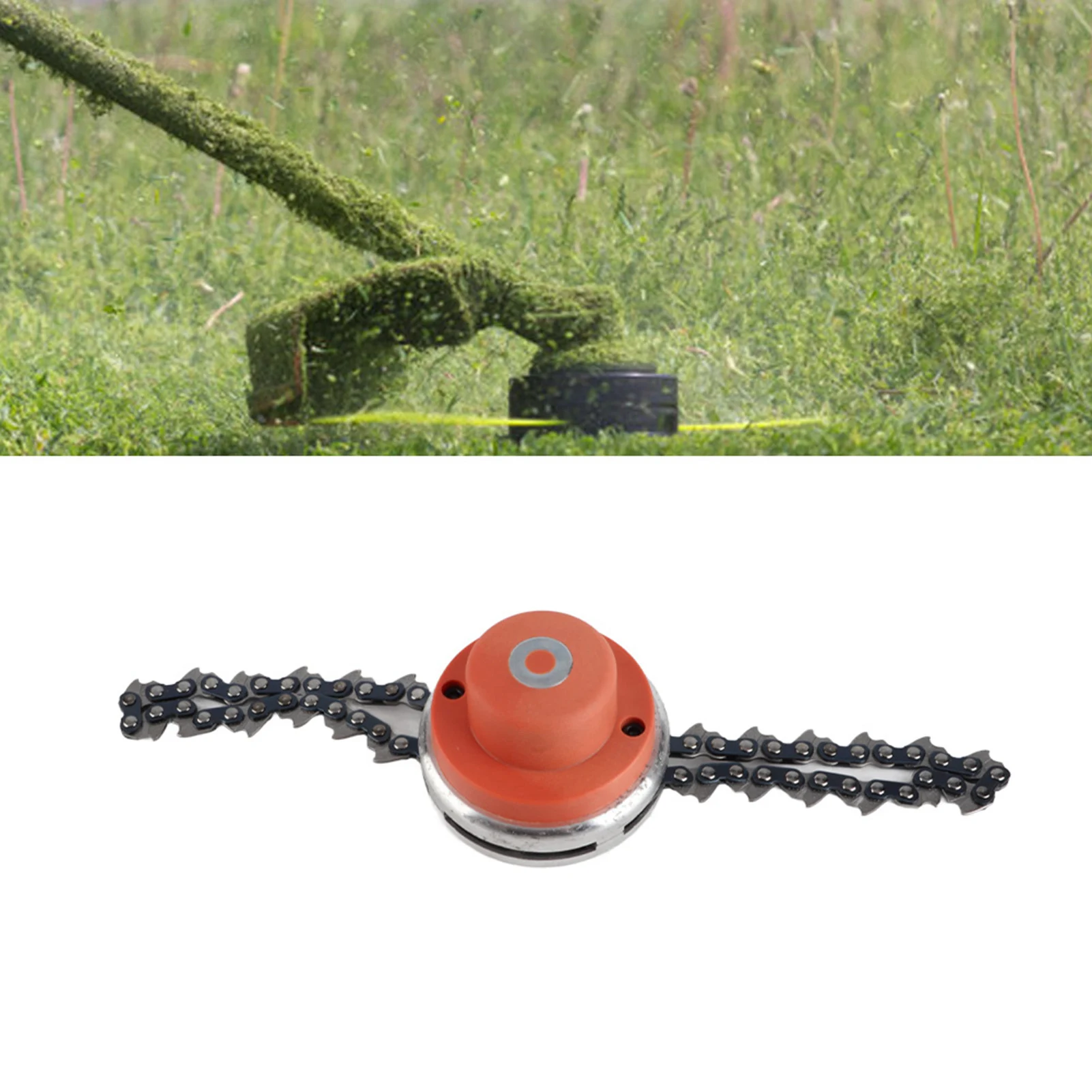 

ZK20 Multifunctional Chain Trimmer Head Replacement Parts Garden Tool Lawn Mower Accessories Orange